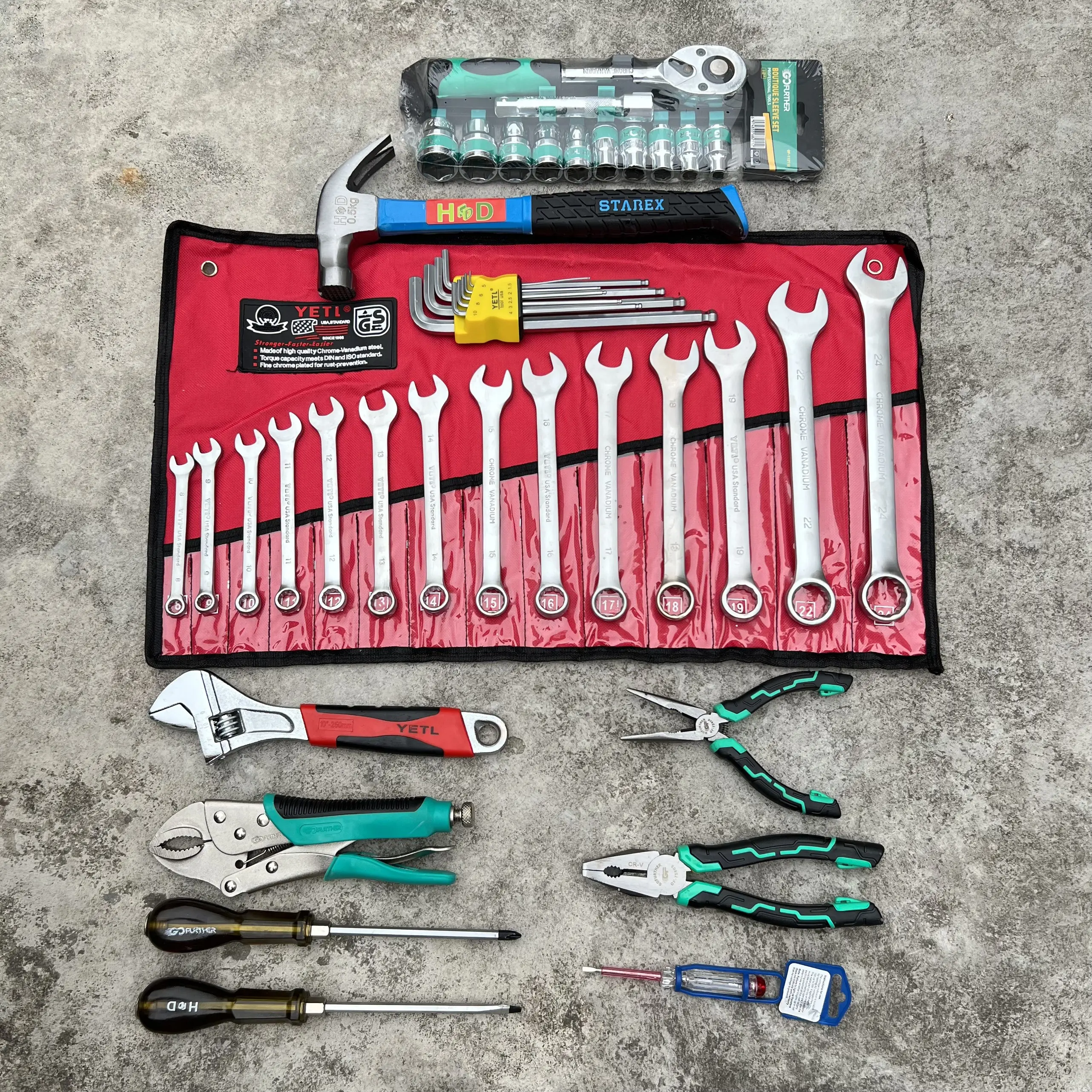 Bộ Dụng Cụ 11 Món Sửa Chữa Xe Máy, Ô tô, Máy Móc, Thiết Bị Gia Đình C11