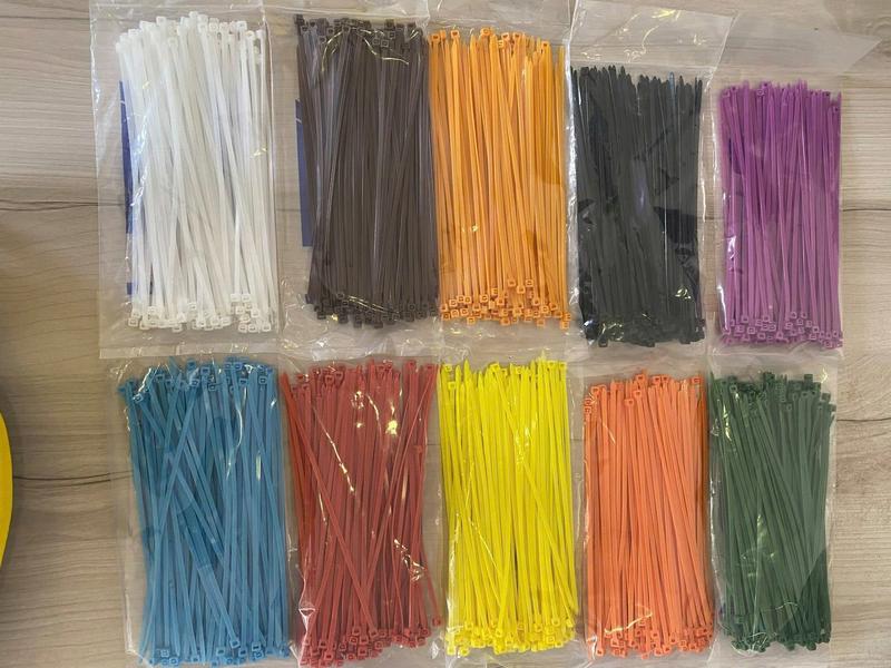 Combo 10 màu dây rút 500 sợi (mỗi màu 50 sợi) đánh dấu chân chim, chân gà con loại 10cm