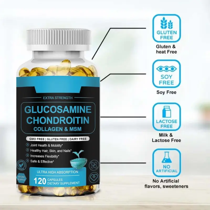 Glucosamine Chondroitin with Additional OptiMSM and Collagen Peptides120pcs 3