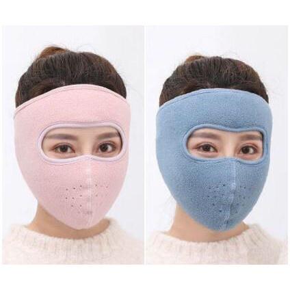 Khẩu Trang Ninja Vải Nỉ Dán Gáy Che Kín Mặt Tai,Chống Nắng Chạy Xe Phượt Nam Nữ Unisex Che Mặt