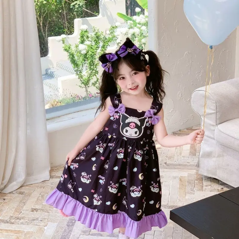 cute kuromi dress Magical Girls' LOLITA Dress KUROMI Cosplay JSK JK Cute Princess Knee Tutu Dress