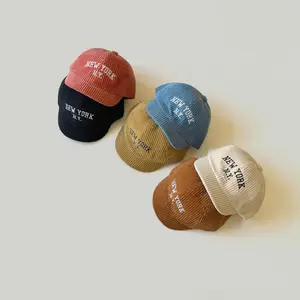 Brownieground 6 Bulan - 2 Tahun | Topi Bayi Baseball Anak Cowok Dan Perempuan Cewek Motif New York Ala Korea Bahan Korduroi