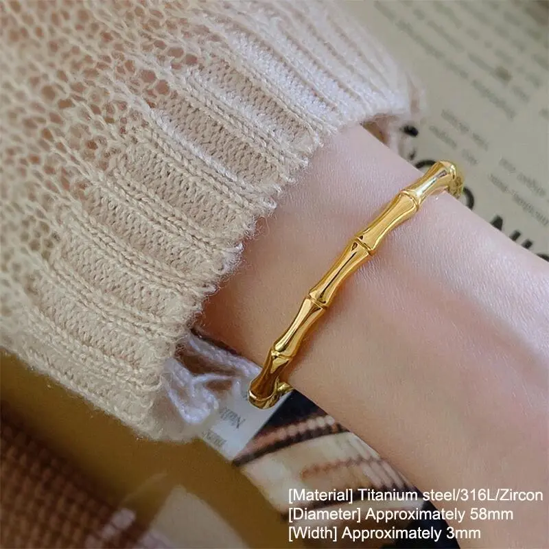 Titanium steel bracelet, sand gold high version, diamond inlaid silver bracelet, fashionable temperament, simple stainless steel bracelet jewelry