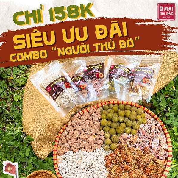 Mua 5 Tặng 2 - Combo Người Thủ Đô - Ô Mai Gia Bảo - Món Ăn Vặt Vị Chua Cay Ngọt Food