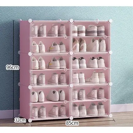 Kệ giày nhựa lắp ghép 12 ngăn dễ dàng vận chuyển - Dài 85, Rộng 32, Cao 96cm 5