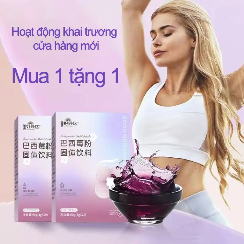 Chiết xuất bột trái cây việt quất brasil, người đàn ông và phụ nữ uống bột mỗi ngày, 20 túi (3g x 20 túi)