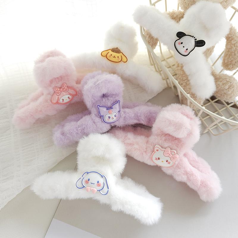 Kẹp Tóc Càng Cua Nhồi Bông Sanrio, Dễ Thương Và Thời Trang, Dành Cho Nữ, Phong Cách Mùa Thu Và Mùa Đông, cài tóc Giáng Sinh Dễ Thương Cho Bé Gái, Phụ Kiện Tóc Hoạt Hình