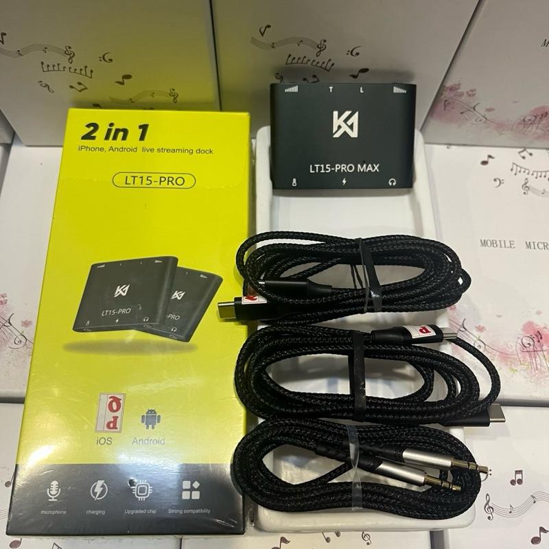  Box Livestream  LT15 PROMAX Stereo PK Đàm Thoại 2 Chiều Vừa Live Vừa Sạc Cho Thu Âm Hát Live Stream OTG 