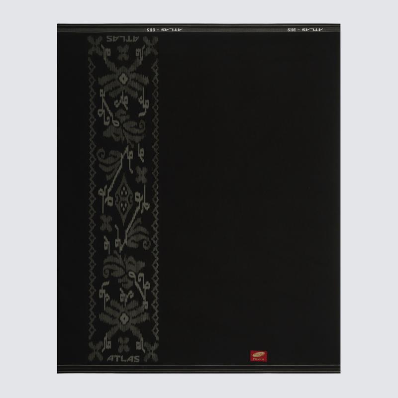 Sarung ATLAS Premium 725 Tumpal Kembang Polos Warna Hitam 01 4