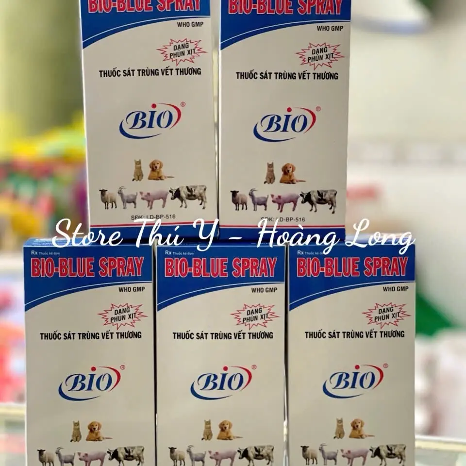 Bio-Blue Spray 150ml - Thuốc sát trùng vết thương cho thú cưng