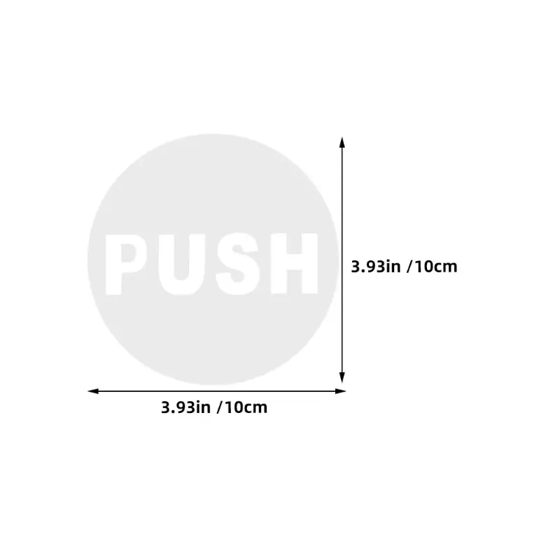 【Fivee】 2Pcs Push Pull Door Stickers Round Glass Window Signs for ...