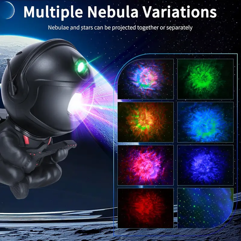 Astronaut Design LED Atmosphere Projection Lamp, USB Powered Novelty Lighting, Decorative Light for Home Bedroom Living Room 2