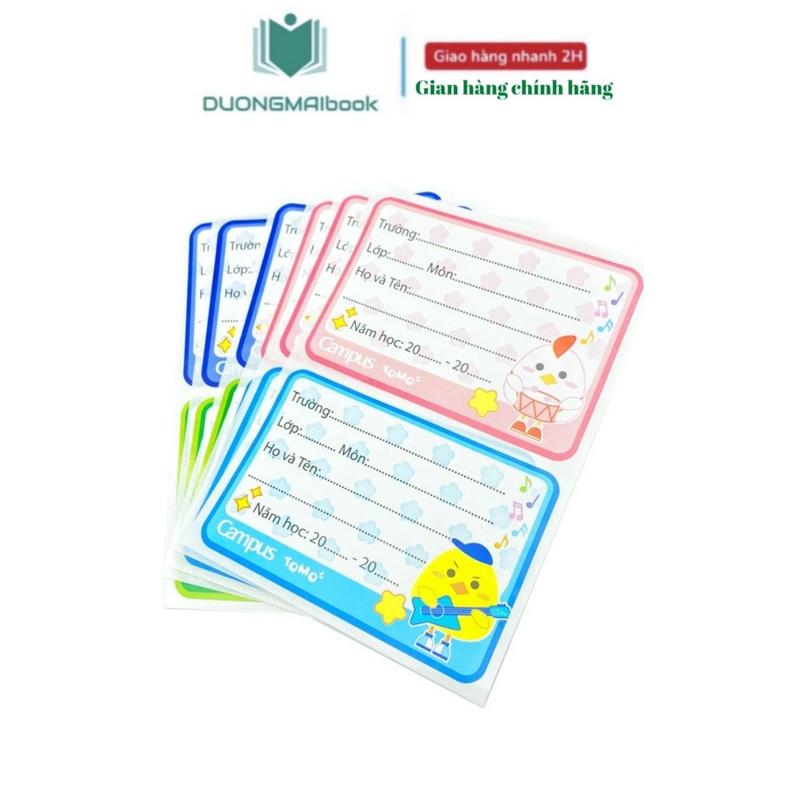 Product Introduction of Nhãn vở Campus Tomo NT - TOM12 (12 Nhãn/túi) 4