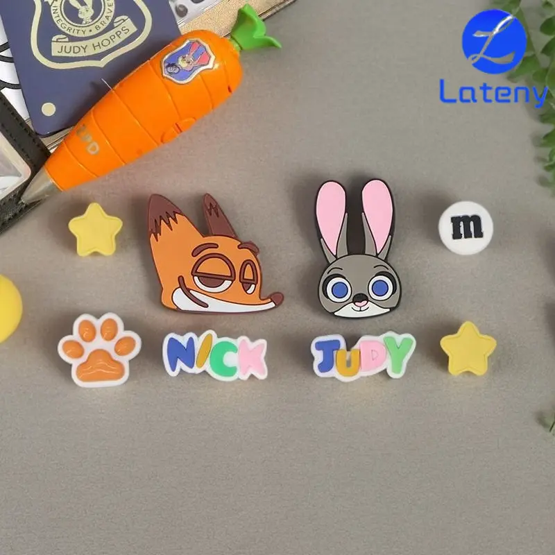 Lateny Aksesoris DIY Shoe Charms Motif Hewan Kartun Sandal 3D Sandal Pin Pengait Safety