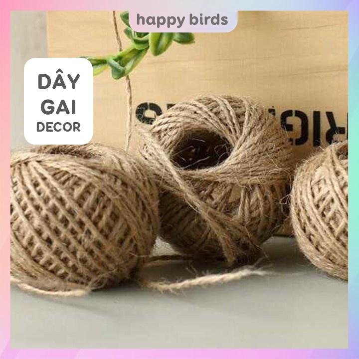 Dây thừng gai dây gai decor cuộn 50m làm handmade sợi sơ dừa trang trí quà tặng…