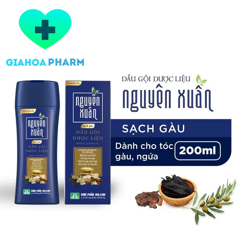Dầu gội dược liệu Nguyên Xuân - Chai 200ml (Không vòi) - Giúp giảm gàu, ngứa, bết, rụng tóc, dưỡng tóc 6