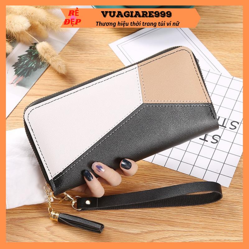 Ví nữ đẹp dáng dài nhiều ngăn đựng tiền cầm tay thời trang hàn quốc cao cấp giá rẻ VD10