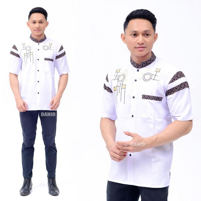 Product Introduction of Baju Koko Pria Bordir Lengan Pendek Ukuran Jumbo 3XL 4XL 5XL 6XL 7XL 3