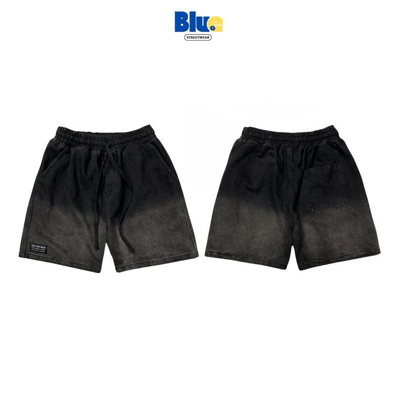 Quần Short Denim Unisex Black Wash - Quần lửng Jean Cotton Cao Cấp Form Trên Gối Blue Streetwear V2 3