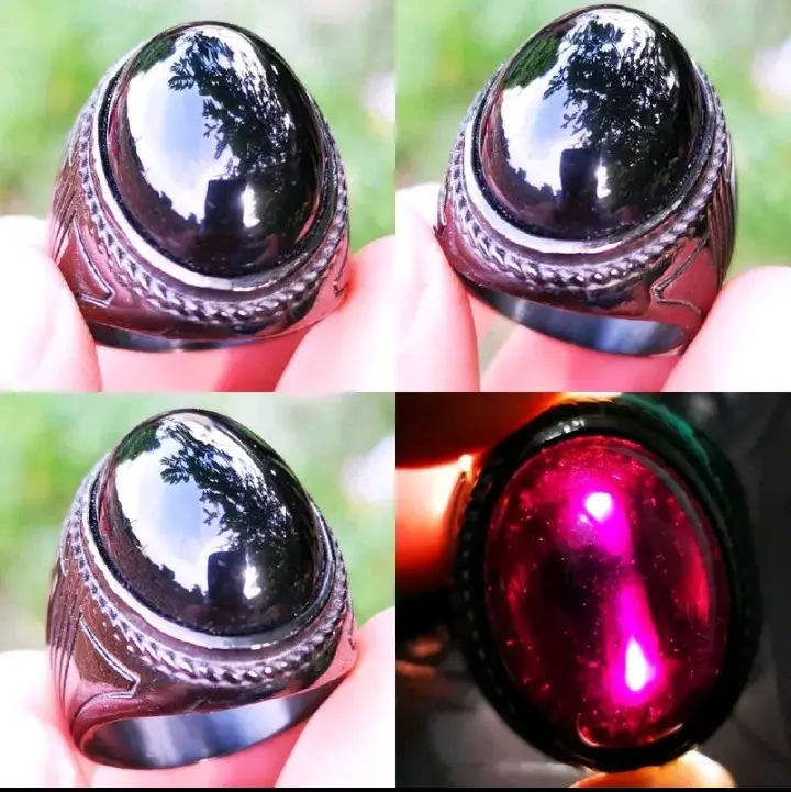 Bayar Ditempat Cincin Batu Akik Kecubung Ungu Kristal
