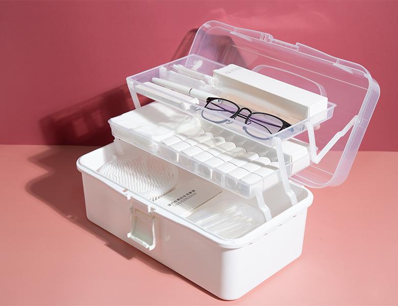 Product Introduction of Medicine Box Home First Aid Medical Box Student Art Tools Drawing Stationery Storage Box Multifunctional Storage Box 11