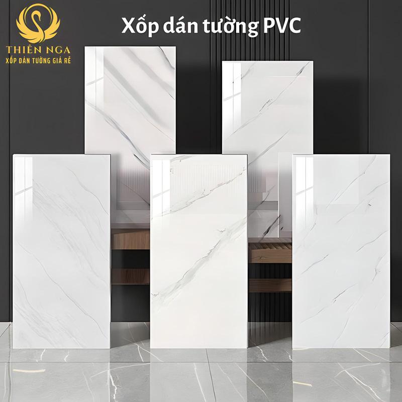  25 Tấm xốp dán sẵn keo PVC phủ bóng 30x60cm vân đá chống nước nấm mốc dán phòng tắm & đồ trang trí tường 