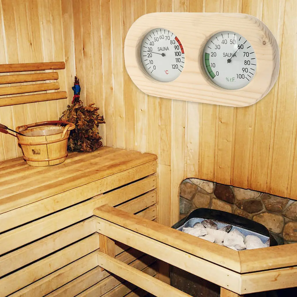 Spruce Humidity Temperature Sauna Hygrothermograph Thermometer Celsius  Sauna Thermometer Hygrometer Temperature Meter