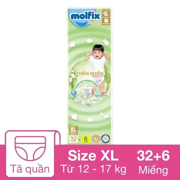 Tã quần Molfix M46, L42, XL38, 2XL34 miếng cho bé Cho Bé 2