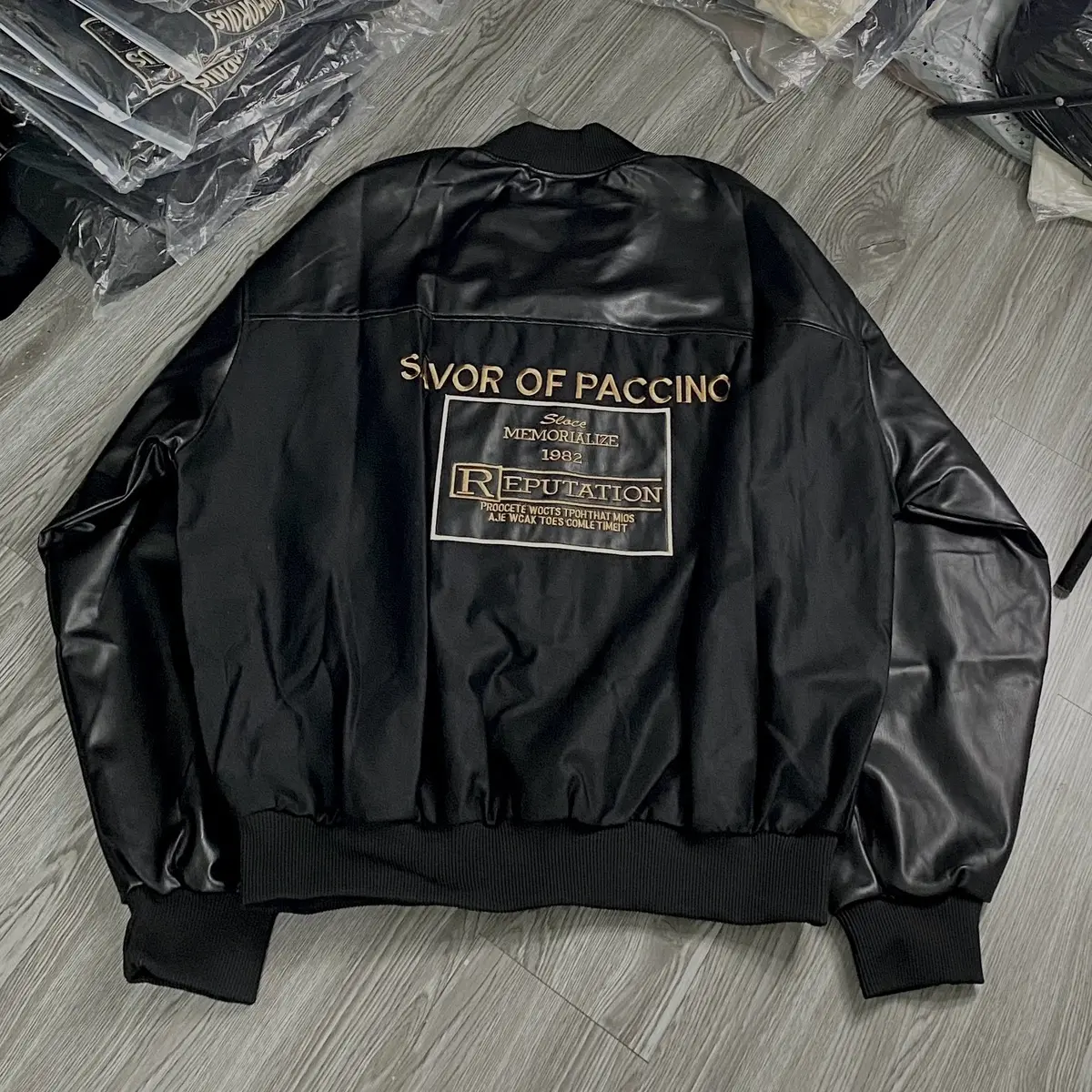 Áo khoác Bomber Nam Nữ Unisex Phối Tay Da_By LThị Nguyệt