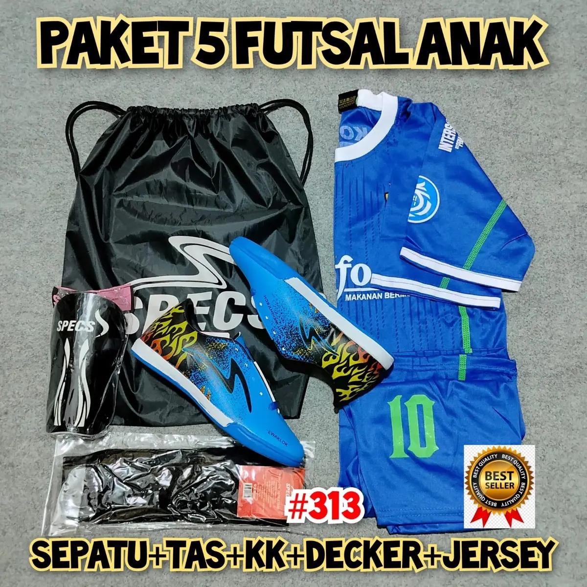 Paket Komplit Sepatu Futsal anak terlaris dan berkualitas