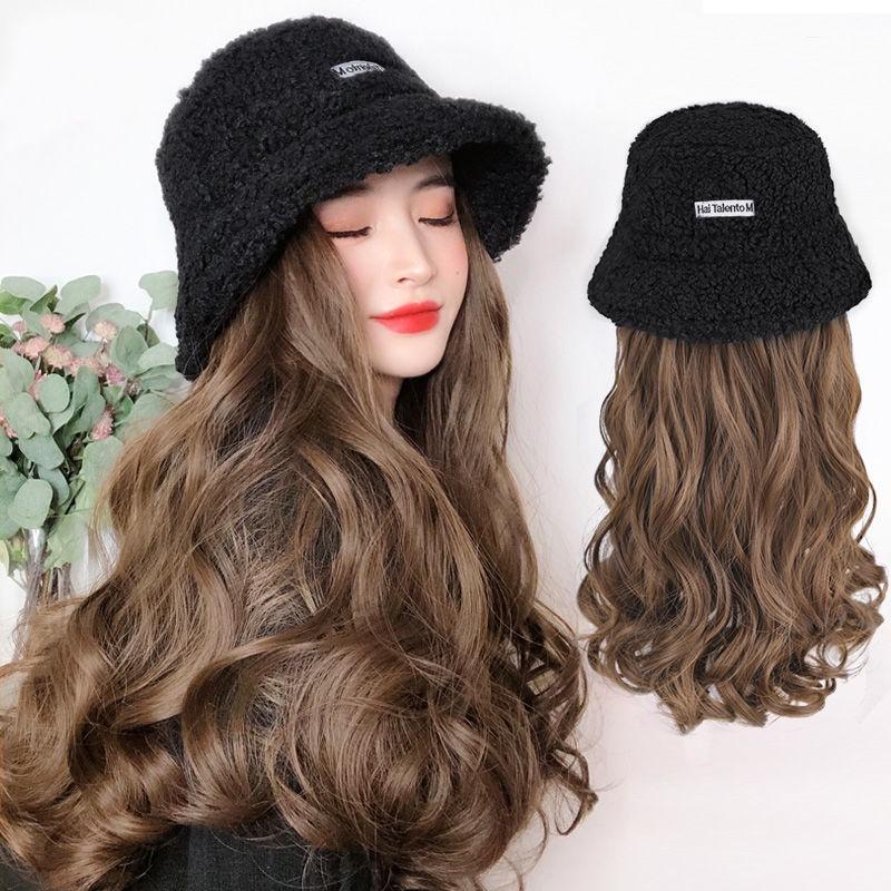 Rambut Palsu untuk Wanita, Topi Rambut Panjang Wanita, Topi Rambut ...