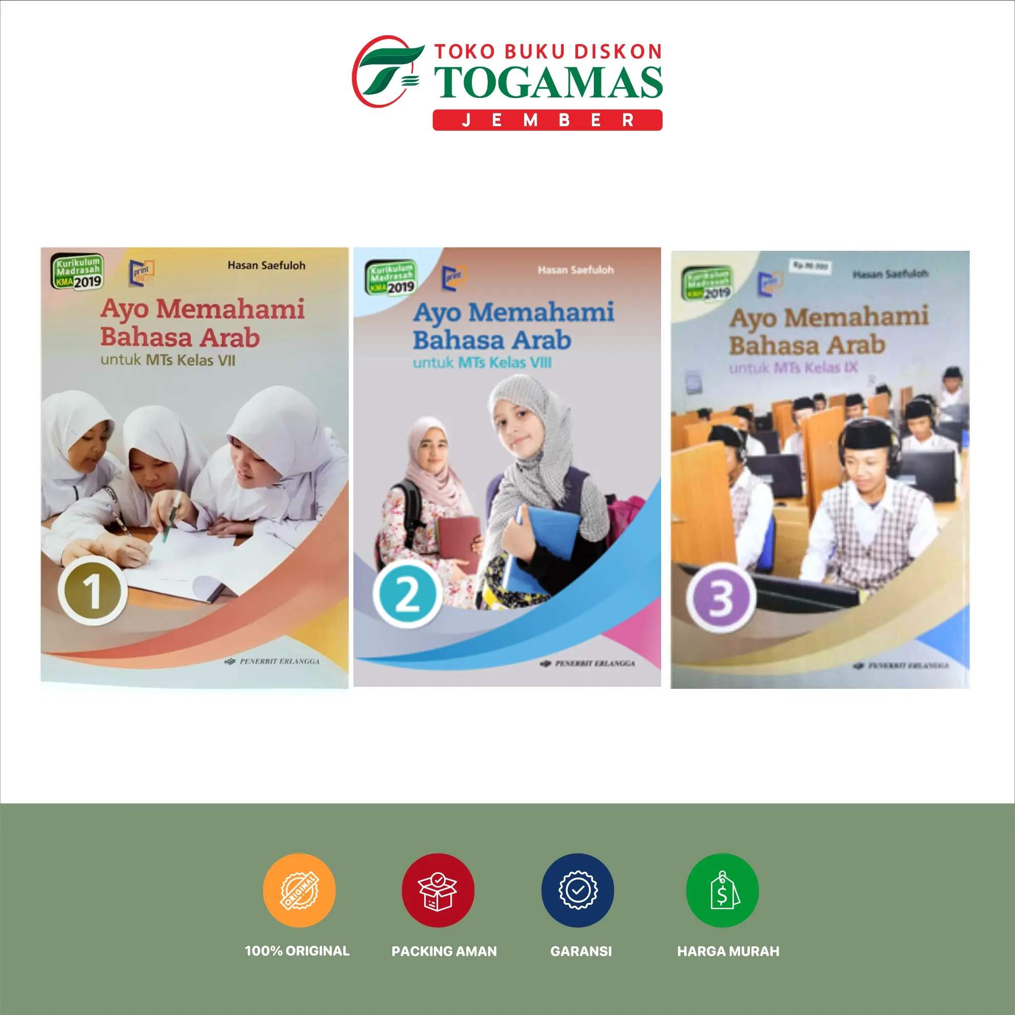 Buku Pelajaran Ayo Memahami Bahasa Arab SMP/MTS Kelas 7, 8, 9 Kurikulum Madrasah KMA 2019