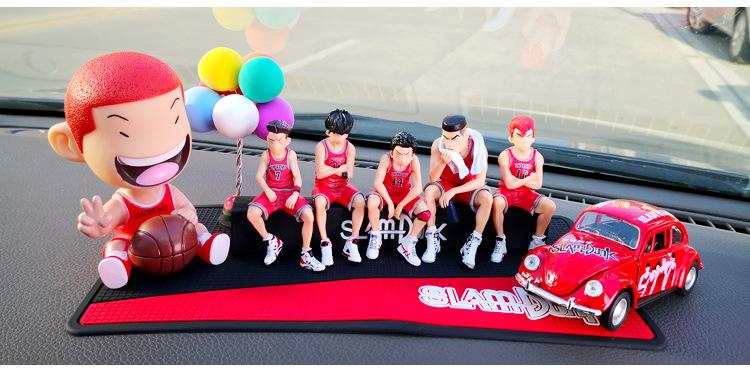 Product Introduction of Car Telephone Number Plate Interior Anime Decoration SLAM DUNK Hanamichi Sakuragi Action Figure Ornament Auto Accessories Gifts 14