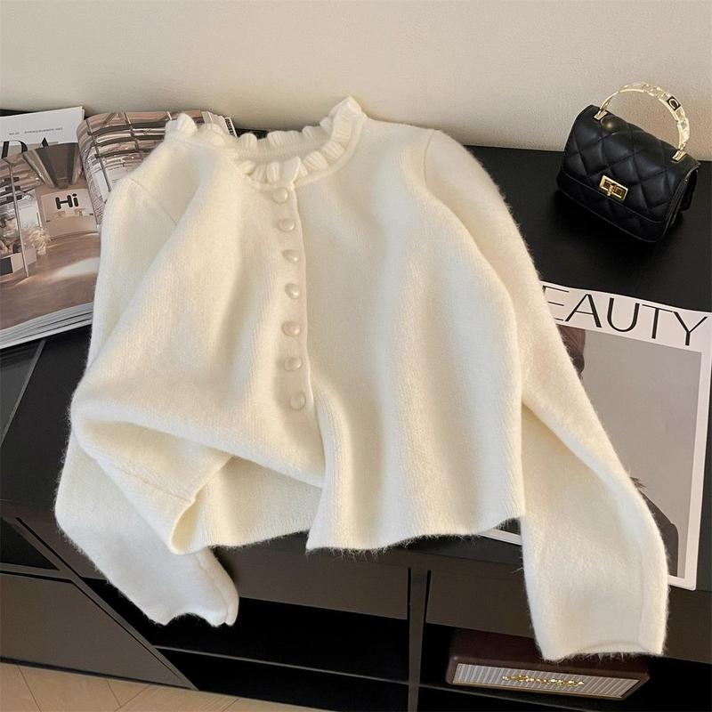 Product Introduction of Áo Len Đỏ, Quần Áo Nữ, Phong Cách Giáng Sinh Và Năm Mới, Áo Cardigan Dệt Kim Ren Phong Cách Phương Tây, Thích Hợp Cho Mùa Thu Và Mùa Đông, Áo Khoác Xu Hướng Ins Năm 2025 Women Top 2