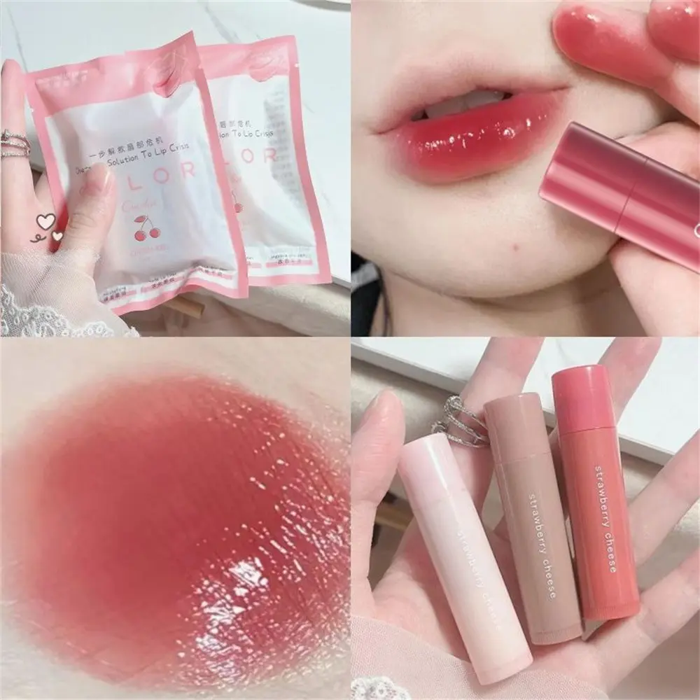 1/3pcs Lip Balm Moisturizing Anti-dry Lip Balm Easy To Carry Anti-cracking Lipstick Colored Lip Tint Makeup Lip Care Cosmetics