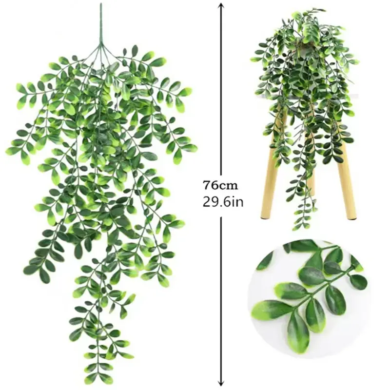 Artificial Leaf Hanging Plant, 3pcs Creative DIY Spring Simulated Hanging Plant, Fake Hanging Plant For Home, Home Decoration Supplies 1