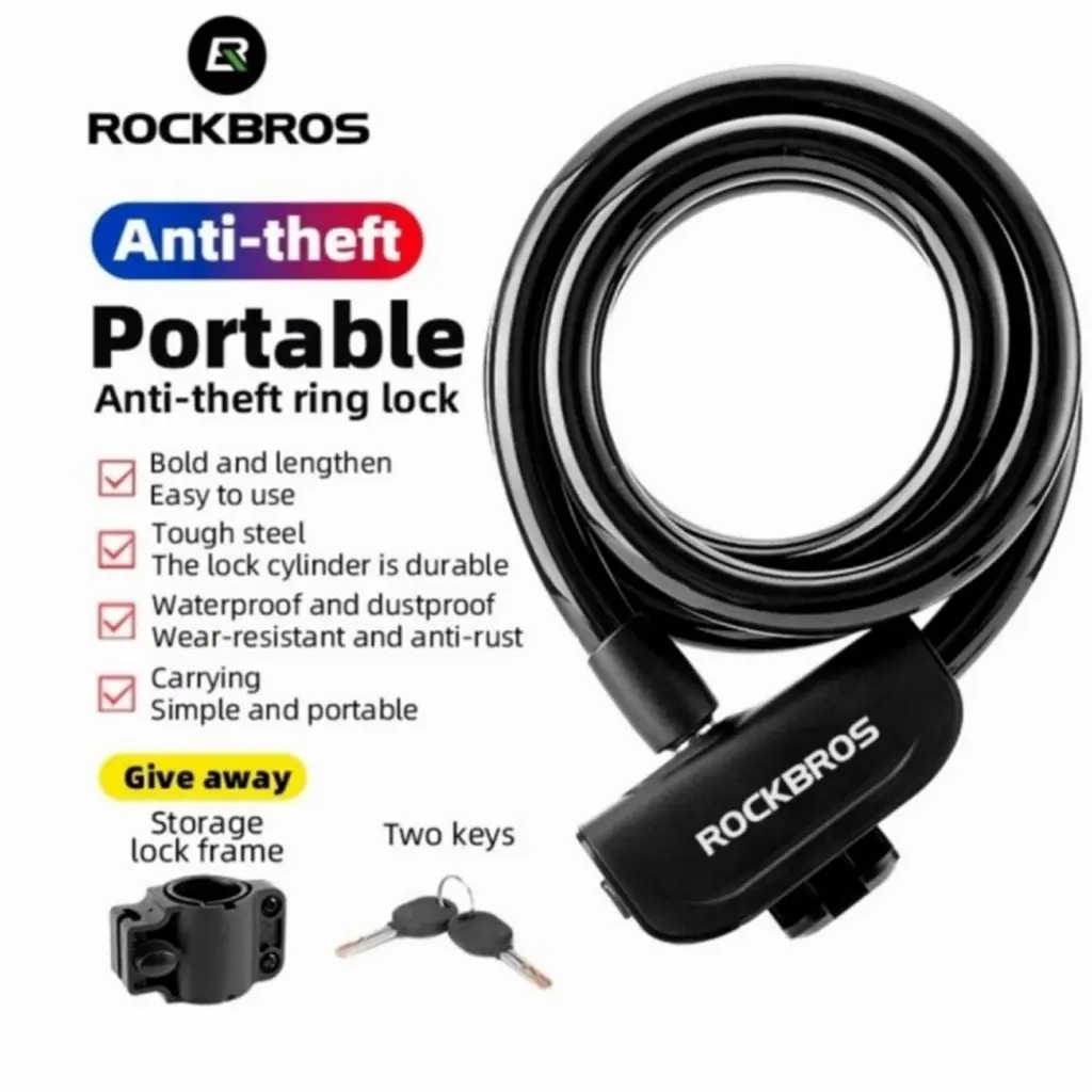 ROCKBROS RKS515 Kunci Gembok Sepeda Bicycle Lock Ring with Bracket