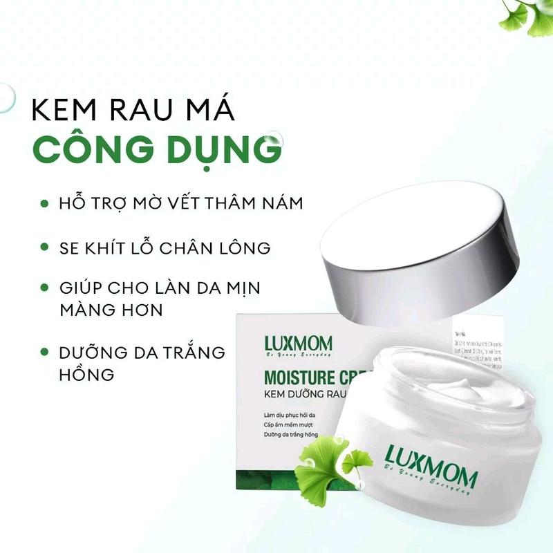 Bộ Chăm Sóc Da Hoàn Hảo Gồm Kem Rau Má + Sữa Rửa Mặt + Kem Chống Nắng Luxmom Skincare r đồ 7