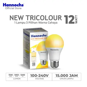 Hannochs Lampu Bohlam LED New Tricolour 12W - 1 Lampu 3 Warna Cahaya