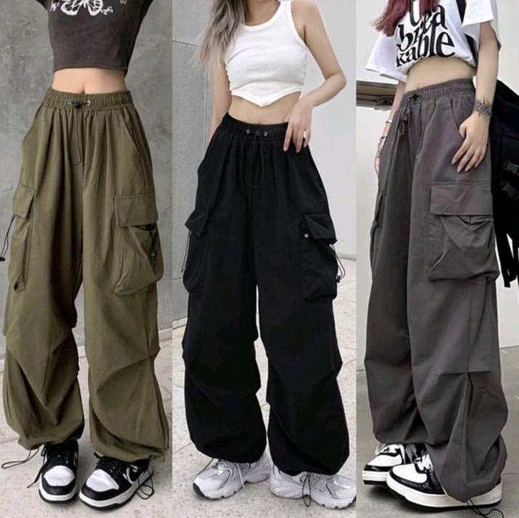 [Cạp Chun mã 403] Quần Ống Rộng Túi Hộp Cạp Chun Có Dây Rút Pants Jean