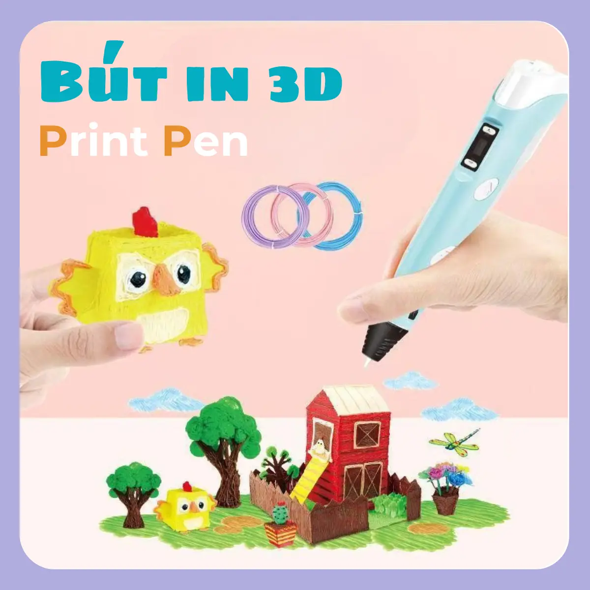 Bút In 3D Nhiệt Độ Thấp Dễ Sử Dụng Cho Các Hoạt Động Nghệ Thuật Tại Nhà, ĐỒ Chơi Giáo Dục Stem, Quà Tặng Bé Trai Bé Gái