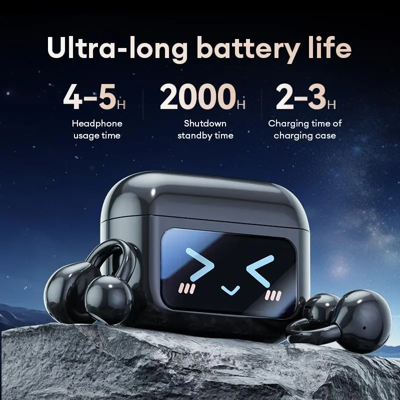 HYUNDAI M100 Clip-on Design Headphone for Sports, Wireless Earphone, Bluetooth-compatible Earbuds with Touch Control, Sweat Resistant Earphone for Sports, Gaming, Running, Audio 7