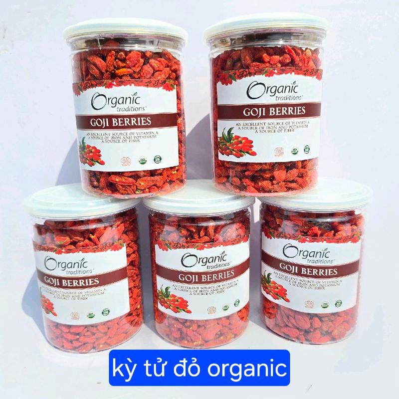 Kỷ TỬ Khô Đỏ Câu Kỉ Tử Organic Quả To Đỏ Đều Kỳ Tử Đỏ Phơi Tự Nhiên Organic 300gr - Sản Phẩm tự nhiên từ thiên nhiên