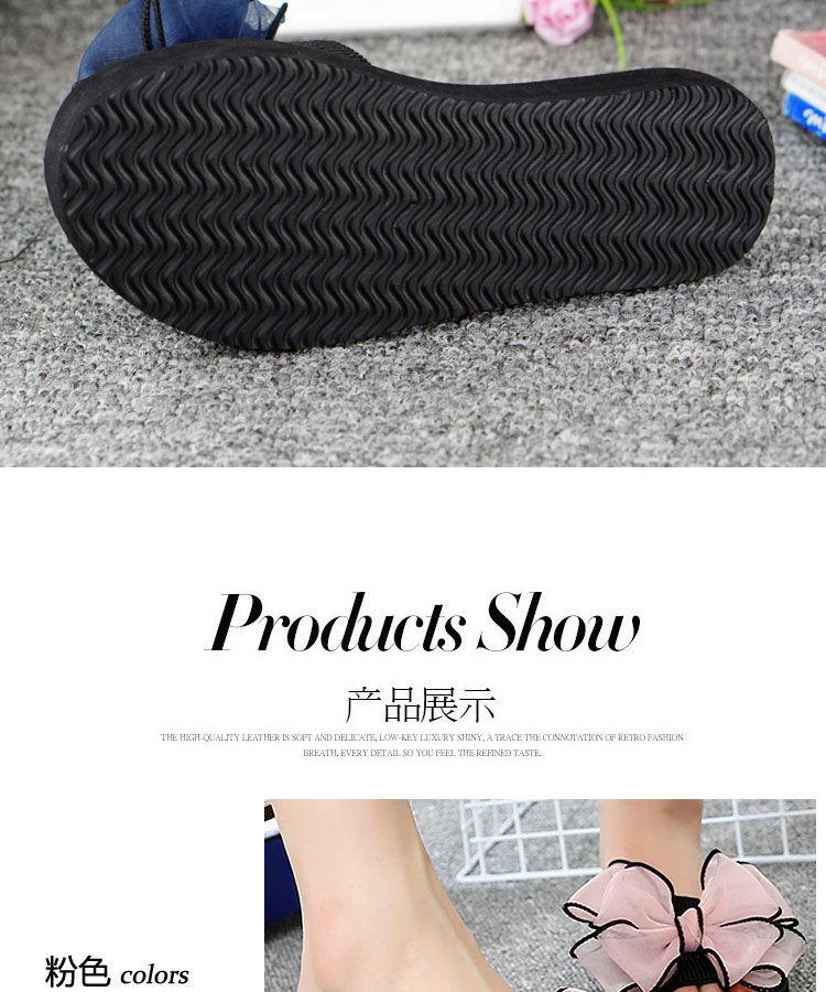 Product Introduction of Dép Lê Mùa Hè, Phong Cách Thắt Nơ Nữ, Dép Cao Gót, Đế Xuồng Chống Trượt, Giày Đi Biển, Thích Hợp Cho Bờ Biển, Có Thể Mặc Ngoài Trời, Năm 2025 8