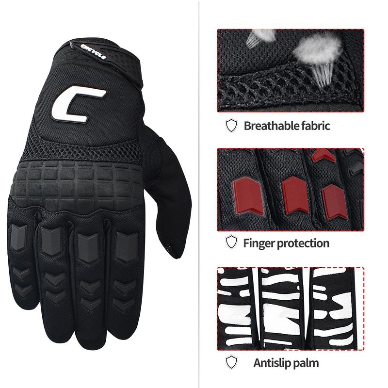 1 Pair Comfortable Motorcycle & ATV & Mountain Bike Gloves, Non-slip Protective Riding Gloves, Touch-screen Gloves for Winter, BMX Protective Gloves 3