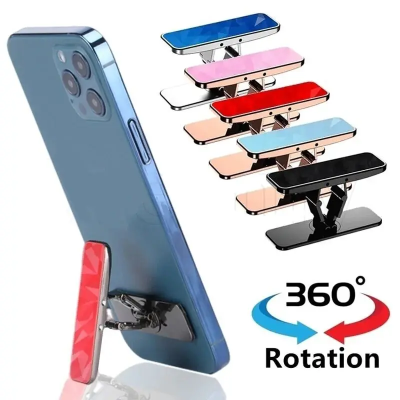 Giá Đỡ Điện Thoại Gấp Vô Hình Bằng Kim Loại, Xoay 360 °, Có Khóa Vòng Nhẫn Điện Thoại, Giá Đỡ Điện Thoại Để Bàn Có Thể Điều Chỉnh Hàng Có Sẵn