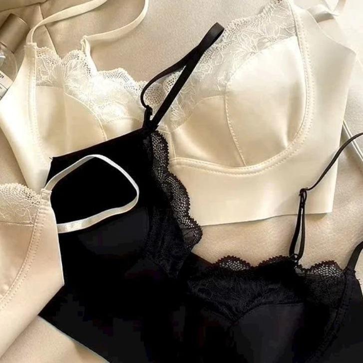 Áo Bra Nữ 2 dây đệm mỏng- Áo bra ôm ngực gợi cảm mẫu Bra đúc su viền ren mã 2828 mới 6