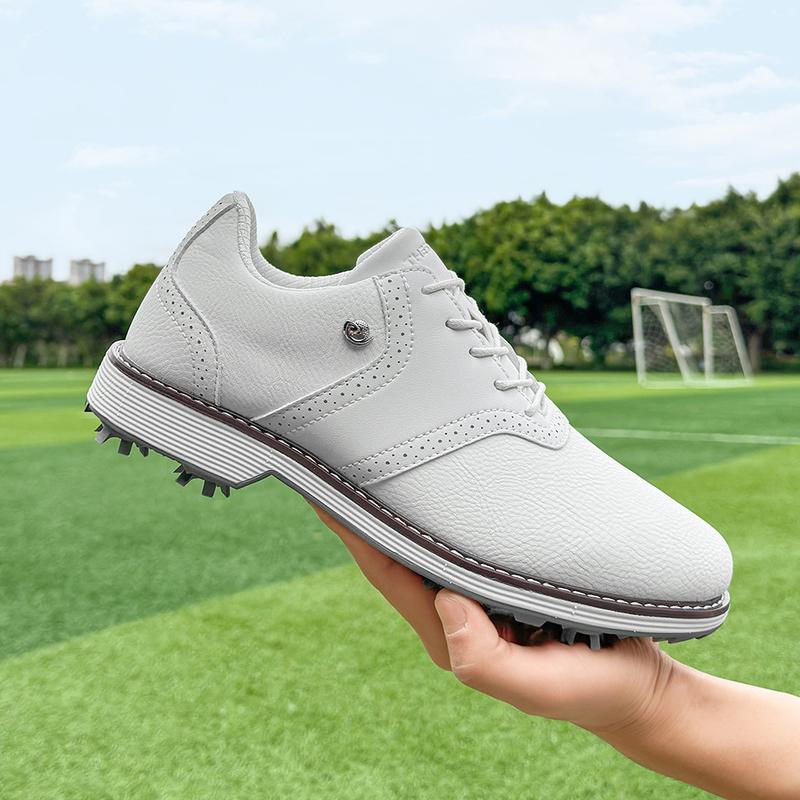 Product Introduction of Professional Men Golf Shoe Brogue Removable Leather Shoes with Nails Casual Business Sneaker Non Slip 6