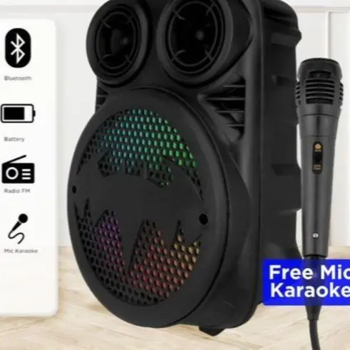 SPEAKER BLUETOOTH BASS 6.5 INCH KARAOKE MKC KIMISO-3391 6.5 -INCH BLUETOOTH SUARA OUTDOOR OUTDOOR RAISING BASS DENGAN MIKROFON DENGAN MIKROFON K SPEAKER TARI PERSEGI PERSEGI 6
