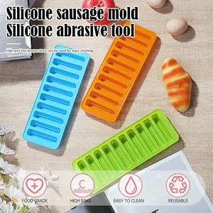 【artheni】Cetakan Sosis Tahan Suhu Tinggi, Cetakan Makanan Pendamping Bayi, Cetakan Silikon Rumah Tangga